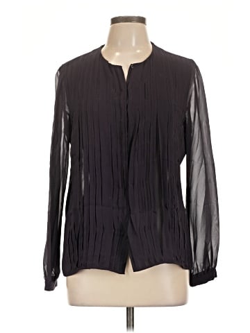 AKRIS Long Sleeve Silk Top (view 1)