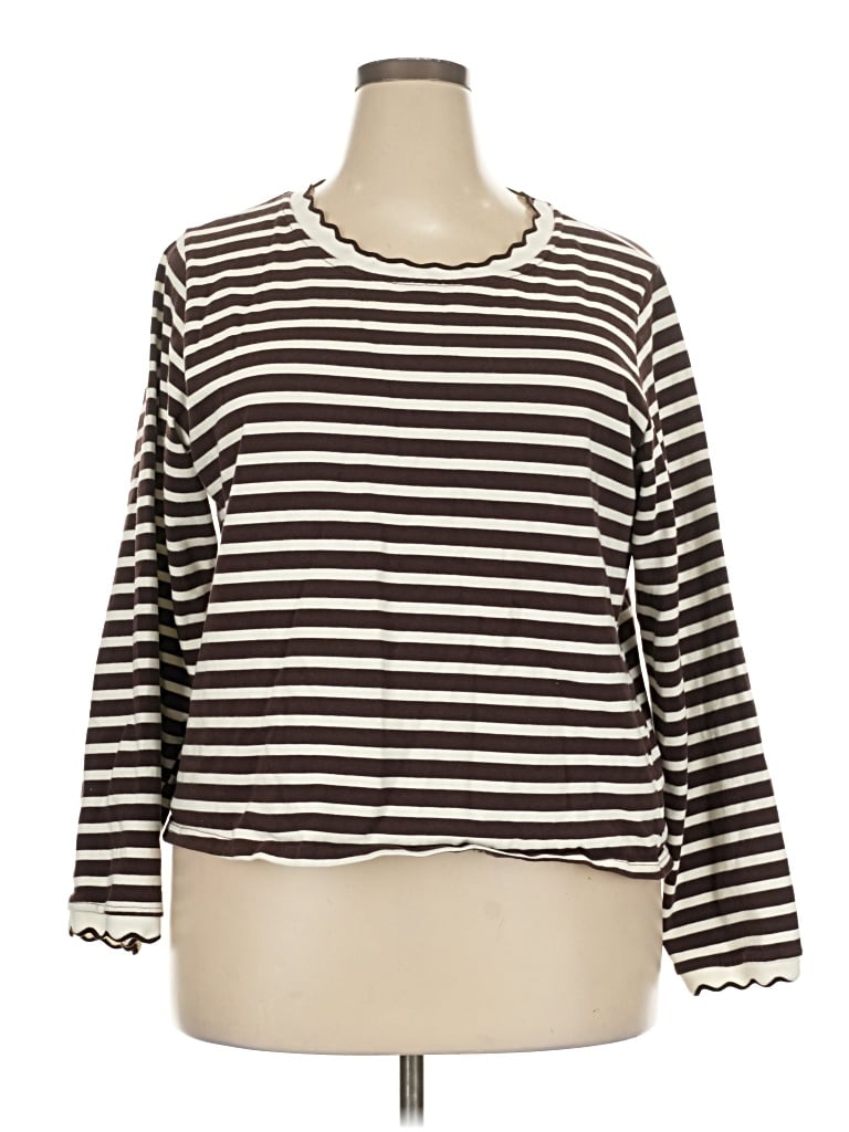 Pre-owned Polagram Long Sleeve T-shirt In Brown