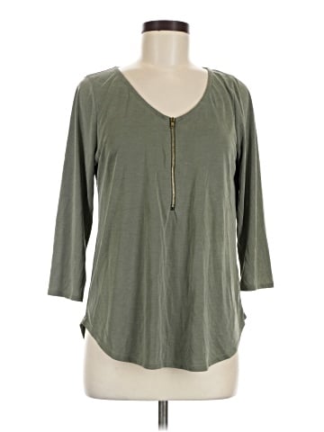 Green Envelope 3/4 Sleeve Top (view 1)