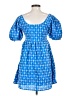 Rhode 100% Cotton Argyle Blue Casual Dress Size XS - photo 2
