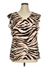 CAbi 100% Polyester Brown Sleeveless Blouse Size XL - photo 1