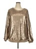 Lane Bryant Metallic Gold Pullover Sweater Size 18 - photo 1