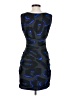 Halston Heritage 100% Polyester Graphic Blue Cocktail Dress Size 2 - photo 2