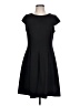 AGB Solid Black Casual Dress Size 12 - photo 1