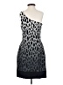Jay Godfrey Graphic Silver Cocktail Dress Size 2 - photo 2