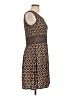 Max Studio Argyle Brown Cocktail Dress Size L - photo 4