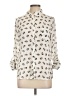 Freebird Animal Print Ivory 3/4 Sleeve Blouse Size L - photo 1