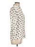 Freebird Animal Print Ivory 3/4 Sleeve Blouse Size L - photo 4