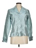 JS Collections Metallic Teal Long Sleeve Blouse Size 8 - photo 1
