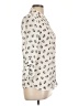 Freebird Animal Print Ivory Long Sleeve Blouse Size L - photo 4