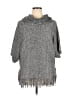 NY Collection 100% Acrylic Tweed Gray Poncho Size XL - photo 1