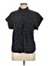 Caslon Polka Dots Black Short Sleeve Blouse Size M - photo 1