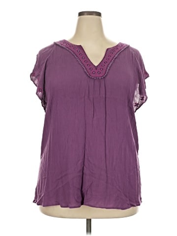 St. John's Bay Short Sleeve Blouse (view 1)