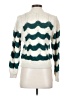 MNG Chevron-herringbone Teal Pullover Sweater Size XS - photo 2