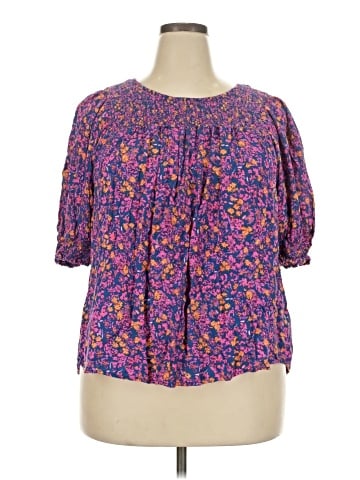 Terra & Sky Short Sleeve Blouse (view 1)