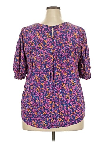 Terra & Sky Short Sleeve Blouse (view 2)