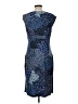 Connected Apparel Graphic Blue Cocktail Dress Size 12 - photo 2