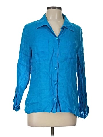 Dana Buchman 3/4 Sleeve Button-Down Shirt (view 1)