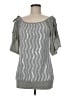 Studio Y Silver Gray Short Sleeve Top Size M - photo 1