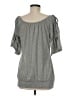 Studio Y Silver Gray Short Sleeve Top Size M - photo 2