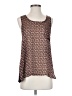Timing 100% Polyester Brown Sleeveless Blouse Size S - photo 1