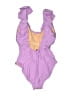 J.Crew Color Block Purple One Piece Swimsuit Size 10 - photo 2