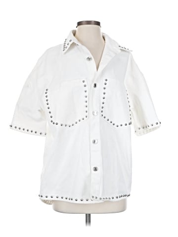 Missguided 3/4 Sleeve Button-Down Shirt (view 1)