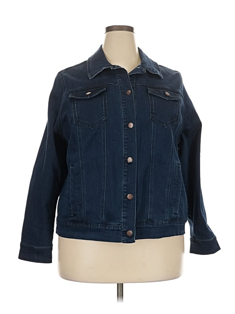 Pre-owned Isaac Mizrahi Live Denim Jacket In Blue