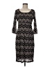 CHRIS McLaughlin Chevron-herringbone Black Casual Dress Size 8 - photo 1