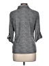 J. McLaughlin Tweed Gray 3/4 Sleeve Button-Down Shirt Size L - photo 2