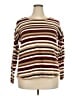 St. John's Bay 100% Acrylic Stripes Brown Pullover Sweater Size XXL - photo 1