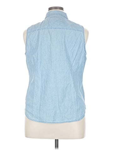 J.Crew Factory Store Sleeveless Button-Down Shirt (view 2)