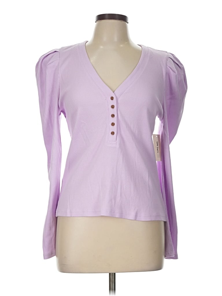 On 34th 3/4 Sleeve T-shirt In Purple