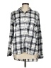 Sundry 100% Cotton Plaid Silver Long Sleeve Button-Down Shirt Size Med (2) - photo 1