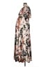 Pink Blush Floral Tan Pink Cocktail Dress Size M (estimated) - photo 5