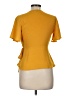 Shinestar 100% Polyester Yellow Short Sleeve Blouse Size M - photo 2