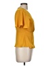 Shinestar 100% Polyester Yellow Short Sleeve Blouse Size M - photo 4