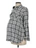 Isabel Maternity 100% Rayon Gray Long Sleeve Blouse Size Sm Maternity - photo 1