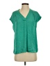 Maison d' Amelie 100% Polyester Green Short Sleeve Blouse Size S - photo 1