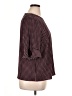 CeCe Houndstooth Burgundy Short Sleeve Blouse Size XL - photo 4