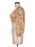 L Space 100% Viscose Orange 3/4 Sleeve Blouse Size M - photo 5