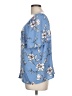 Iz Byer 100% Polyester Blue Short Sleeve Blouse Size L - photo 5