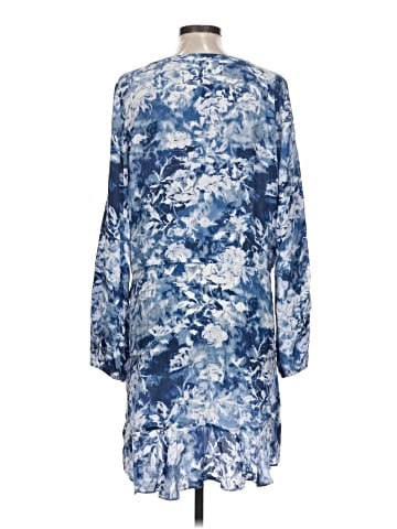 Madewell Tie-Waist Mini Shirtdress in Floral Crepe (view 2)
