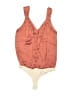 Paige 100% Polyester Orange Bodysuit Size S - photo 1