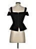 BCBGMAXAZRIA Black Short Sleeve Top Size XXS - photo 2