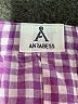 Anrabess 100% Rayon Checkered-gingham Purple Shorts Size M - photo 3