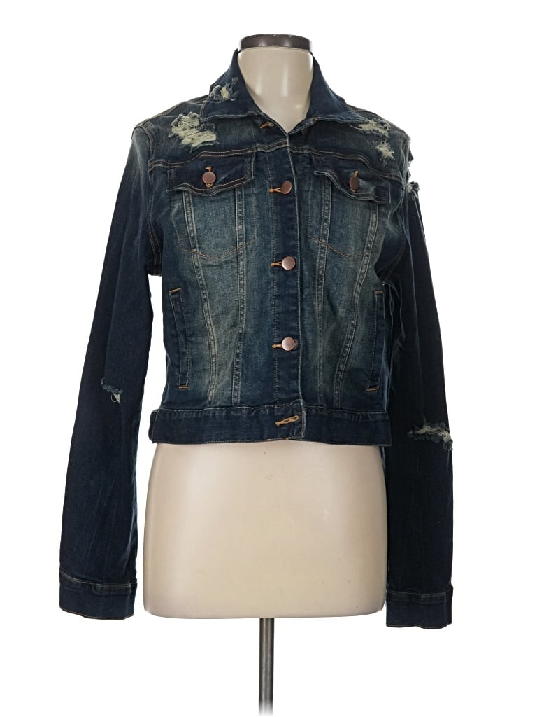 Pre-owned Fashion Nova Denim Jacket In Blue
