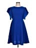 OTEN 100% Polyester Solid Blue Casual Dress Size L - photo 1