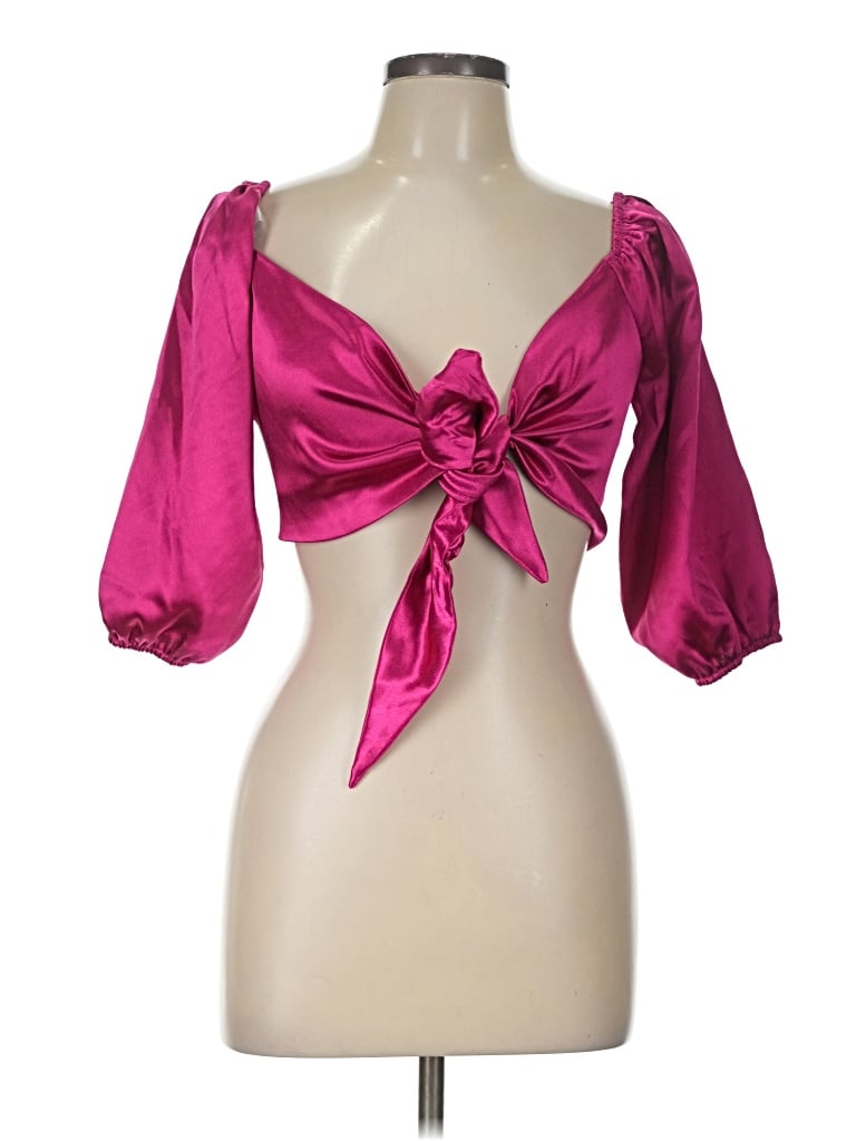 Pre-owned Shein 3/4 Sleeve Blouse In Pink
