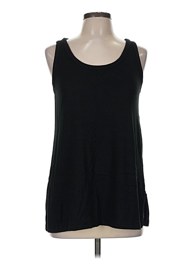 Pre-owned Ann Taylor Loft Tank Top Black Halter Neckline Tops